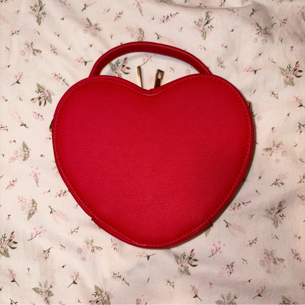 Red Heart Shaped Women's Purse